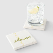 ハートスクロール ストーンコースター (横)