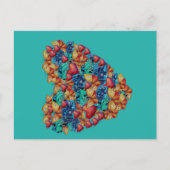 ハートスケッチはがき、バレンタインハートアート シーズンポストカード (正面)