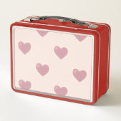 ハートスケッチI名前をカスタムする メタルランチボックス (裏面)