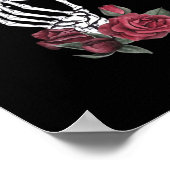 ハートスケルトンの手クラシック ポスター (角)