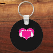 ハートスケルトンハンズゴシックバレンタインクラシック キーホルダー (正面)