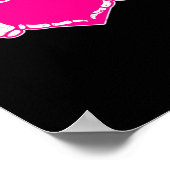 ハートスケルトンハンズゴシックバレンタインクラシック ポスター (角)