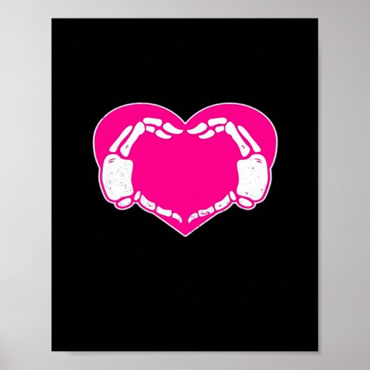 ハートスケルトンハンズゴシックバレンタインクラシック ポスター (正面)