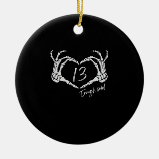 ハートスケルトンハンドクラシックル セラミックオーナメント (正面)