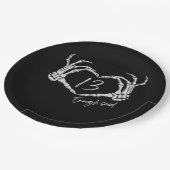 ハートスケルトンハンドクラシックル ペーパープレート (アングル)