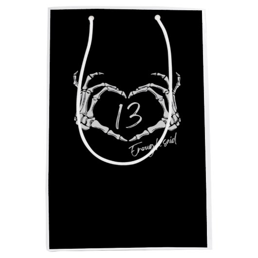 ハートスケルトンハンドクラシックル ミディアムペーパーバッグ (正面)