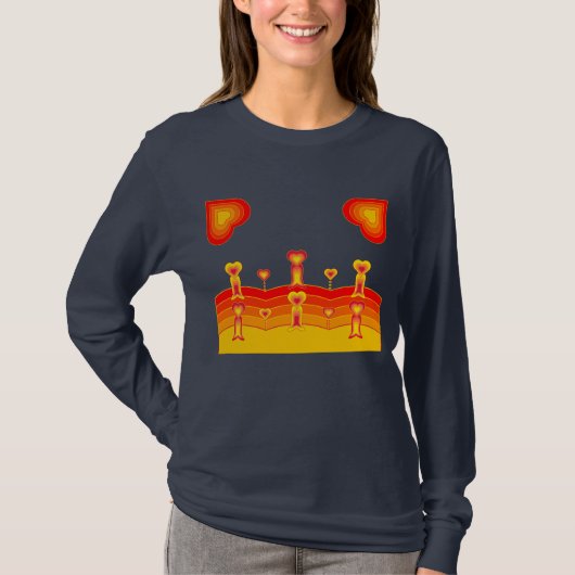 ハートスケープ ロングスリーブTシャツ Tシャツ (正面)