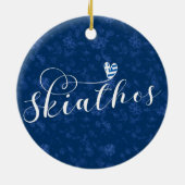 ハートスコペロス(ギリシャ国旗) セラミックオーナメント (裏面)