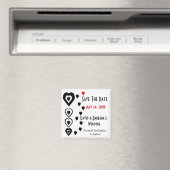 ハートスタイリッシュは日付マグネットを保存 マグネット (インサイチュ (食洗機))