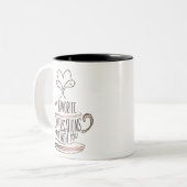 ハートスチームコーヒーママ – タイムレスマザーズデイArT ツートーンマグカップ (正面左)