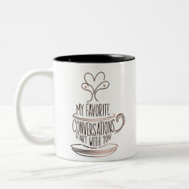 ハートスチームコーヒーママ – タイムレスマザーズデイArT ツートーンマグカップ