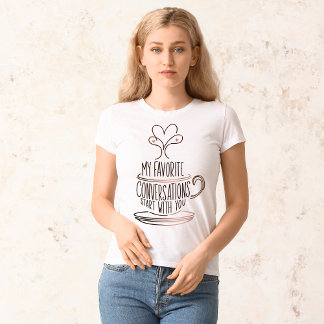 ハートスチームコーヒーママ – タイムレスマザーズデイArT Tシャツ