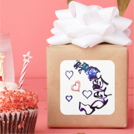 ハートステッカーのチェーン解除 スクエアシール