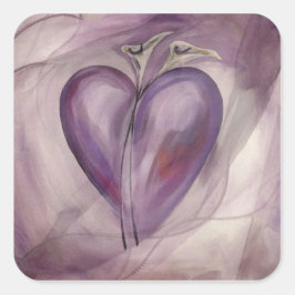 ハートステッカーの表示 スクエアシール