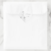 ハートステッカーハッピー25周年記念 ハートシール (バッグ)