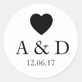 ハートステッカーラベルエレガントな結婚式婚約 ラウンドシール