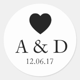 ハートステッカーラベルエレガントな結婚式婚約 ラウンドシール