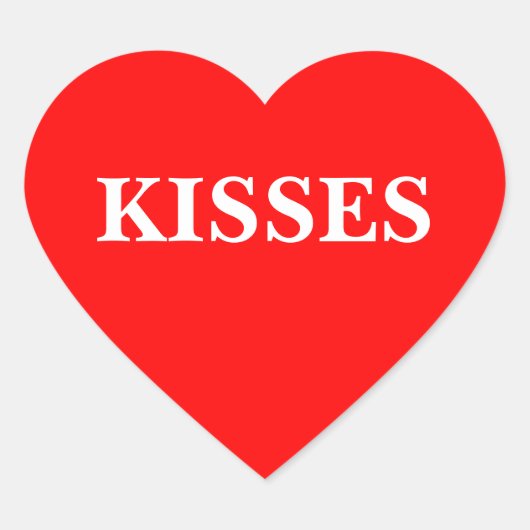 ハートステッカー(キス) ハートシール (正面)