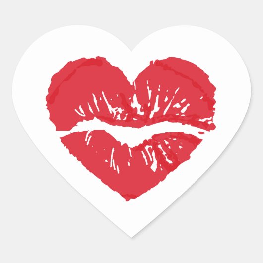 ハートステッカー キス ハートシール (正面)