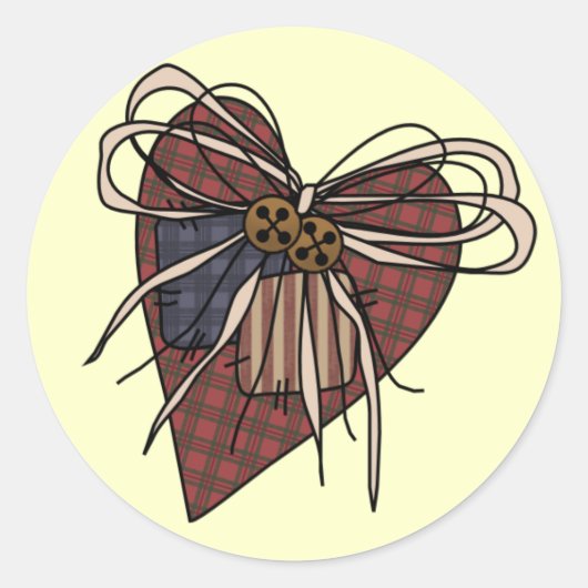 ハートステッカー（SRFによる） ラウンドシール (正面)