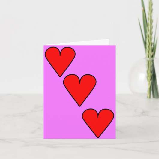 ハートステップバレンタインデーカード サンキューカード (正面)