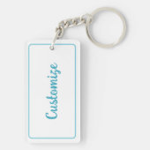 ハートストッパーソナライズされたパーホワイト キーホルダー (裏面)