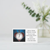 ハートストップ時計パーソナルトレーナーフィジカルセラピー 名刺 (スタンド正面)