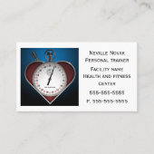 ハートストップ時計パーソナルトレーナーフィジカルセラピー 名刺 (正面)
