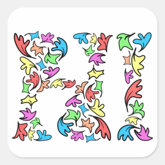 ハートストッ葉パーデザインは非常に魅力的  スクエアシール (正面)