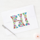 ハートストッ葉パーデザインは非常に魅力的  スクエアシール (封筒)