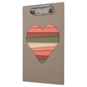 ハートストライプのラブバレンタインデー クリップボード (左)