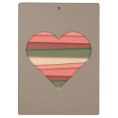 ハートストライプのラブバレンタインデー クリップボード (裏面)