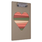 ハートストライプのラブバレンタインデー クリップボード (右)