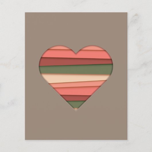 ハートストライプのラブバレンタインデー チラシ (正面)