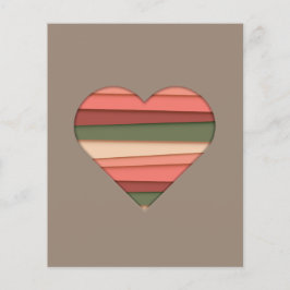 ハートストライプのラブバレンタインデー チラシ