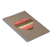 ハートストライプのラブバレンタインデー ノートブック (右側)