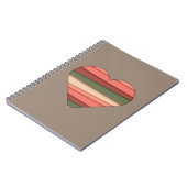 ハートストライプのラブバレンタインデー ノートブック (左側)