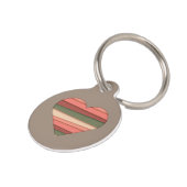 ハートストライプのラブバレンタインデー ペット　ネームタグ (側面)