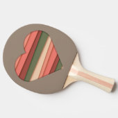ハートストライプのラブバレンタインデー 卓球ラケット (横)