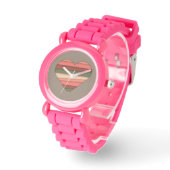 ハートストライプのラブバレンタインデー 腕時計 (傾斜)