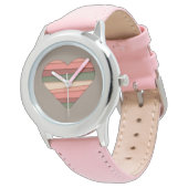 ハートストライプのラブバレンタインデー 腕時計 (アングル)