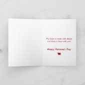 ハートストライプのレトロバレンタインデー シーズンカード (内部)