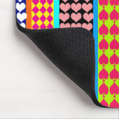 ハートストライプズダイヤモンドボホミックスドデザイン マウスパッド (コーナー)