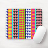 ハートストライプズダイヤモンドボホミックスドデザイン マウスパッド (マウス)