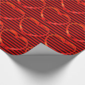 ハートストライプラッピング紙 ラッピングペーパー (角)