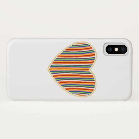 ハートストライプiPhoneケース Case-Mate iPhoneケース (裏面(横))