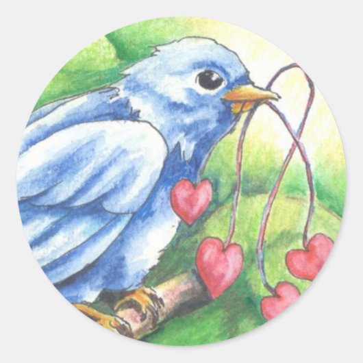 ハートストリングステッカー ラウンドシール (正面)