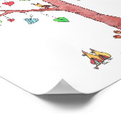 ハートストリングス水色の鳥類 ポスター (角)