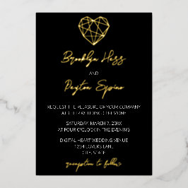 ハートストリングス結婚フォイル招待状 箔招待状