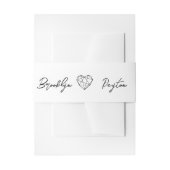 ハートストリングス結婚式招待状 招待状ベリーバンド (正面例)